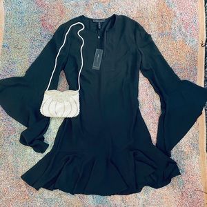 New with tags BCBG bell sleeve little black dress